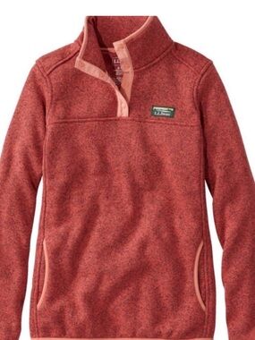 L.L. BEAN 1/4 snap fleece sweater terracotta size XS